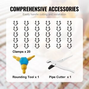 pex al pex tube, 984ft, 5/8'' diameter aluminum plastic composite pipe oxygen barrier radiant floor pex pipe, 0.08'' thickness radiant heat floor plumbing inner aluminum layer pex tubing pipe