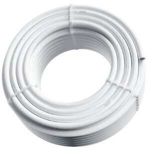 PEX Pipe 3/4 Inch, 100 Feet Length PEX-A Flexible Pipe Tubing for Potable Water, Pex Water Lines for Hot/Cold Water & Easily Restore, Plumbing Applications with Free Cutter,White