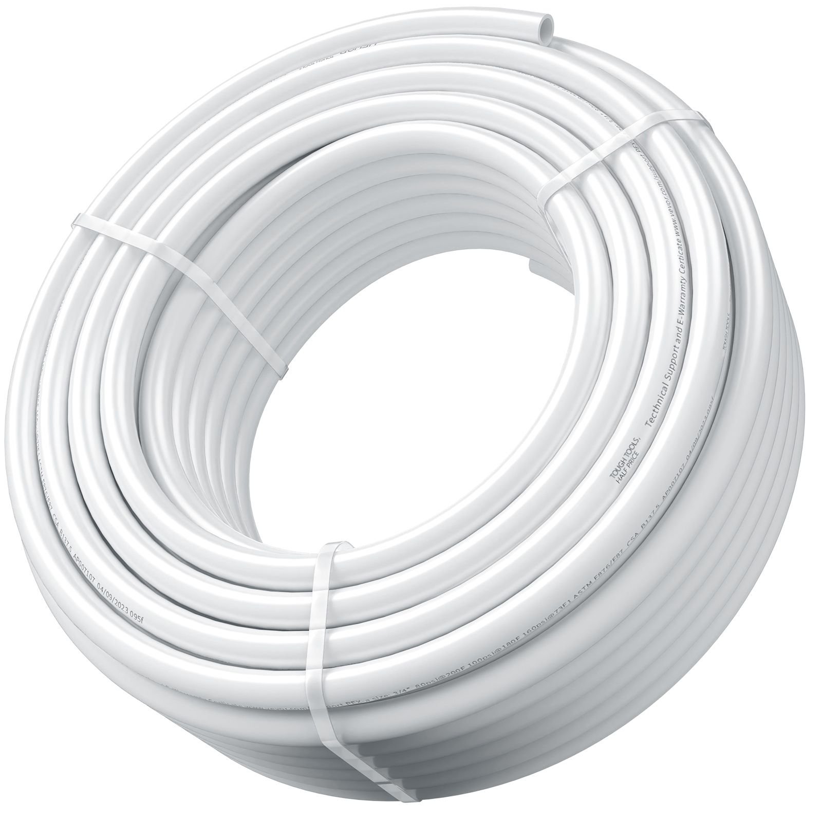 pex pipe 3/4 inch, 100 feet length pex b flexible pipe tubing for potable water, pex water lines for hot/cold water & easily restore, plumbing applications with free cutter & clamps ,white