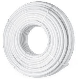 pex pipe 3/4 inch, 500 feet length pex b flexible pipe tubing for potable water, pex water lines for hot/cold water & easily restore, plumbing applications with free cutter & clamps ,white