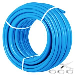 Pex Tubing, 1" Pex Pipe 300ft Flexible Pex Hose Non Oxygen Barrier Pex Tube Coil 80-160psi Pex Water Line Blue Pex Piping for Hot & Cold Water Plumbing Open Loop Radiant Floor Heating System