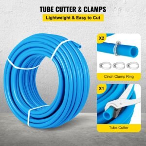 pex tubing, 1" pex pipe 300ft flexible pex hose non oxygen barrier pex tube coil 80 160psi pex water line blue pex piping for hot & cold water plumbing open loop radiant floor heating system