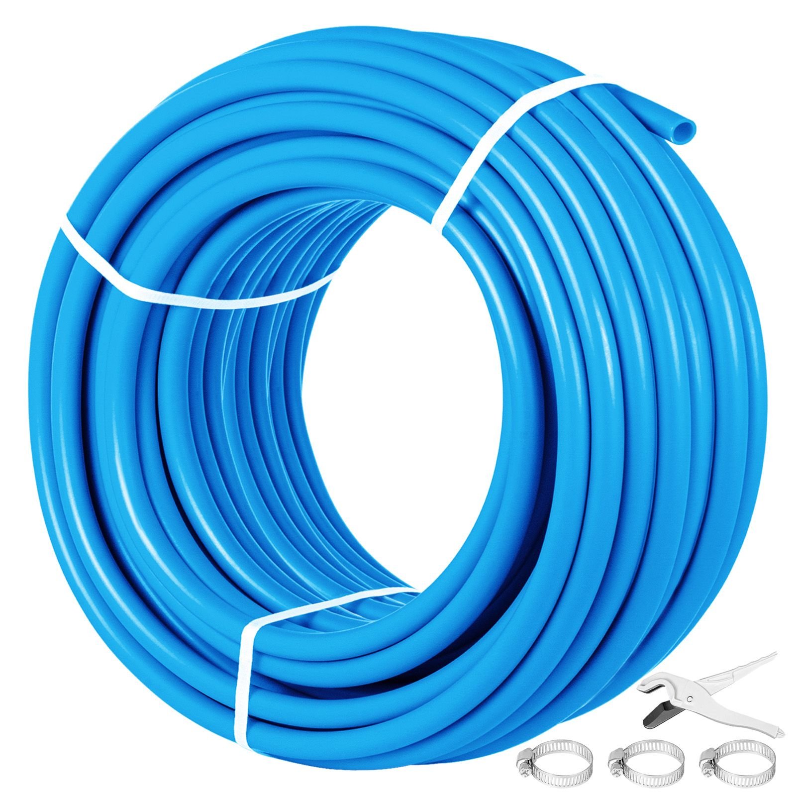 pex tubing, 1" pex pipe 300ft flexible pex hose non oxygen barrier pex tube coil 80 160psi pex water line blue pex piping for hot & cold water plumbing open loop radiant floor heating system