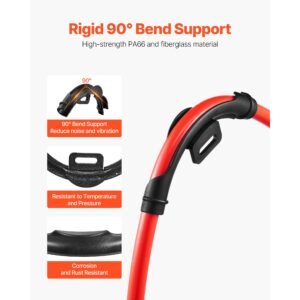 pex tubing bend support, 20 packs 90 degree elbow bend support compatible with 1/2 inch pex pipes, corrosion & rust resistant pex clamps pipe holder with nail tab