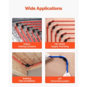 pex tubing bend support, 20 packs 90 degree elbow bend support compatible with 1/2 inch pex pipes, corrosion & rust resistant pex clamps pipe holder with nail tab