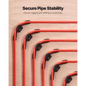 pex tubing bend support, 20 packs 90 degree elbow bend support compatible with 1/2 inch pex pipes, corrosion & rust resistant pex clamps pipe holder with nail tab