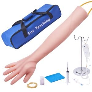 Phlebotomy Practice Kit, IV Venipuncture Intravenous Training Kit, High Simulation IV Practice Arm Kit with Carrying Bag, Practice and Perfect IV Skills, for Students Nurses and Professionals