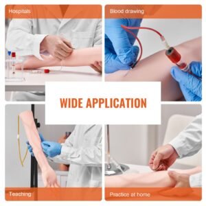 phlebotomy practice kit, iv venipuncture intravenous training kit, high simulation iv practice arm kit with carrying bag, practice and perfect iv skills, for students nurses and professionals