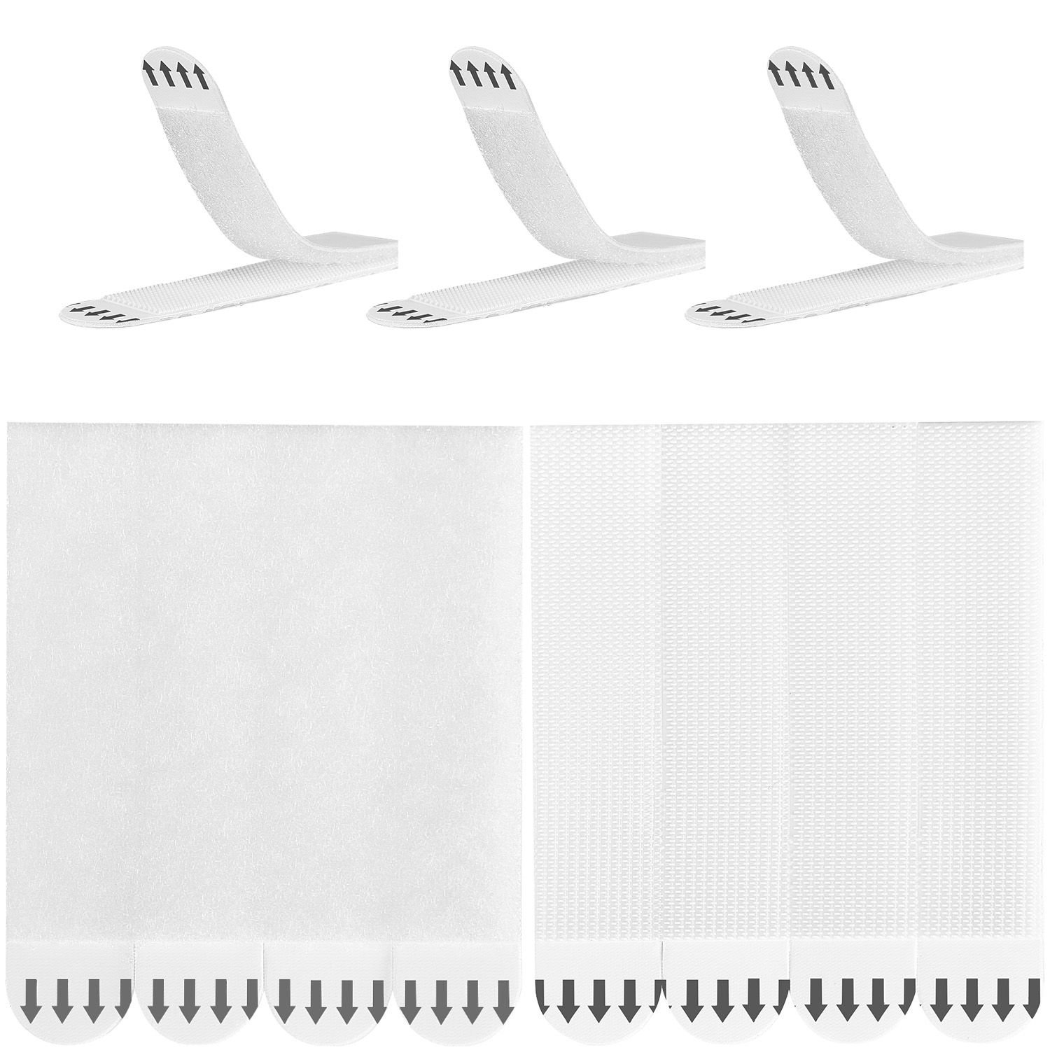 picture hanging strips, 34 pairs, large picture hangers with removable adhesive, hook & loop strips, wall hanging strips for damage free picture hanger, mounting of photos, frames, wall decor