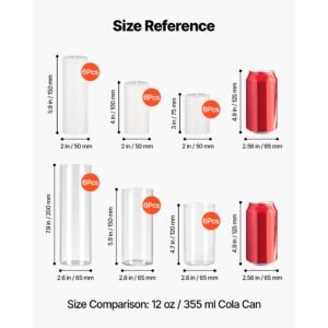 pillar candles and glass vases set 36 pcs, clear cylinder hurricane candle holders for wedding centerpieces, tall vase for table decor, wedding party, thanksgiving,white (2.56" x 4.7",5.9",7.9")