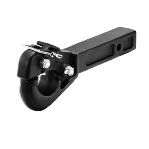 pintle hook, 20000 lbs towing capacity, pintle hitch receiver for 2 inch hitch hook military receiver, fits 2.5 to 3 inch lunette ring, 15.6 inch length, black powder coat, for various trailers
