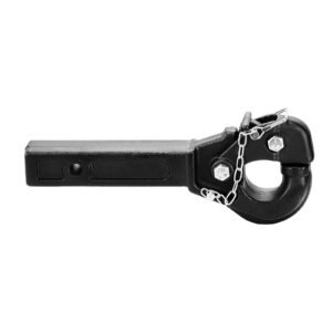pintle hook, 20000 lbs towing capacity, pintle hitch receiver for 2 inch hitch hook military receiver, fits 2.5 to 3 inch lunette ring, 15.6 inch length, black powder coat, for various trailers