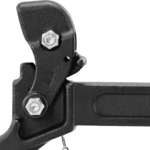 pintle hook, 20000 lbs towing capacity, pintle hitch receiver for 2 inch hitch hook military receiver, fits 2.5 to 3 inch lunette ring, 15.6 inch length, black powder coat, for various trailers