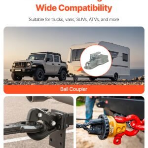pintle hook, 30000 lbs towing capacity, trailer hitches receiver hook fits for 2.5 to 3 inch lunette ring with mounting kit, wear resistant, black powder coat, suitable for various vehicles