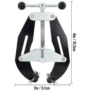 pipe clamp, 2 to 6 in, high strength ultra clamp with quick acting screws, steel pipe alignment tool with lightweight design, black