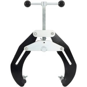 pipe clamp, 2 to 6 in, high strength ultra clamp with quick acting screws, steel pipe alignment tool with lightweight design, black
