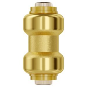 pipe fittings, 1/2" 12pcs brass pipe fittings, straight through push fit pipe connector brass air fittings, heavy duty plumbing fittings adapter for heating/shower systems, water pipes