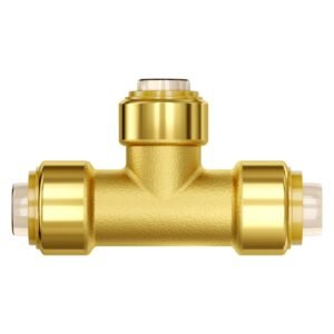 pipe fittings, 1/2" 12pcs tee brass pipe fittings, push fit pipe connector brass air fittings, heavy duty plumbing fittings adapter for heating/shower systems, water pipes