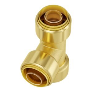 pipe fittings, 1/2" 12pcs tee brass pipe fittings, push fit pipe connector brass air fittings, heavy duty plumbing fittings adapter for heating/shower systems, water pipes