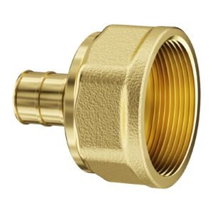 pipe fittings, 1/2" 20pcs brass pipe fittings, clamp style 1/2 npt internal thread pipe connector brass air fittings, heavy duty plumbing fittings npt adapter for heating/shower systems