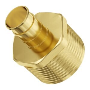 pipe fittings, 1/2" 25pcs brass pipe fittings, clamp style 1/2 npt external thread pipe connector brass air fittings, plumbing fittings npt adapter for heating/shower systems, water pipes