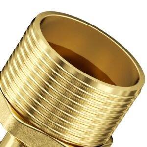 pipe fittings, 1/2" 25pcs brass pipe fittings, clamp style 1/2 npt external thread pipe connector brass air fittings, plumbing fittings npt adapter for heating/shower systems, water pipes