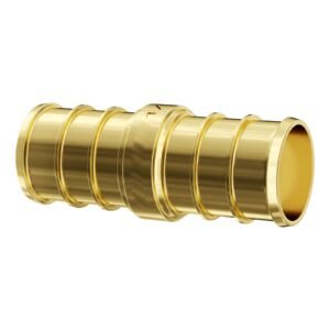 pipe fittings, 1/2" 50pcs brass pipe fittings, clamp style straight through pipe connector brass air fittings, heavy duty plumbing fittings tube adapter for heating/shower systems,water pipes