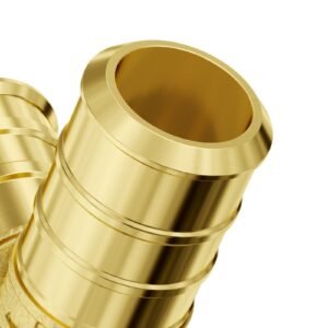 pipe fittings, 3/4" 50pcs brass pipe fittings, clamp style elbows pipe connector brass air fittings, heavy duty plumbing fittings tube adapter for heating/shower systems,outdoor water pipes