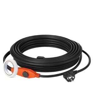 Pipe Heating Cable, 60FT 7W/FT Heat Tape for Pipes with Built-in Thermostat, Water Pipe Heat Cable Protects PVC Hose, Metal and Plastic Pipe from Freezing