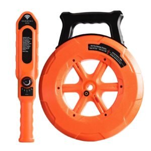 pipe locators, 100ft/30m pvc pipe locators underground, ip67 waterproof pipe blockage detector with adjustable sensitivity, sewer wall scanner plumbing tool for pvc plastic metal water pipes
