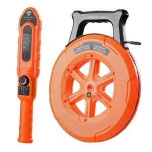 pipe locators, 100ft/30m pvc pipe locators underground, ip67 waterproof pipe blockage detector with adjustable sensitivity, sewer wall scanner plumbing tool for pvc plastic metal water pipes