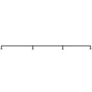 pipe stair handrail, 10ft staircase handrail, 440lbs load capacity carbon steel pipe handrail, industrial pipe handrail with wall mount support, round corner wall handrailing for indoor, outdoor