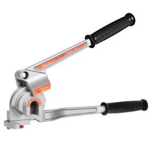 pipe tube bender, 1/4", 3/8", 1/2" od, 3 in 1 manual level tube bender, 180° copper aluminum pipes bending tool for automotive repair, hvac air conditioning