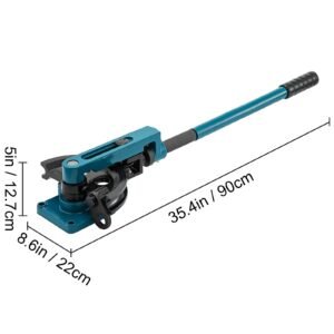 pipe tube bender, 3/8" to 1" manual pipe tube bender, with 7 dies, heavy duty tube bender tubing of steel metal copper, for repair shops, blue