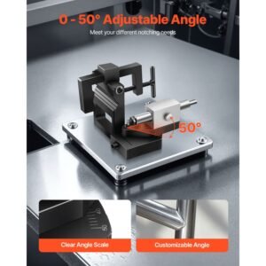 pipe tube notcher, 1/2 to 3 inch tubing notcher with 0 to 50° adjustable angle, pipe and tube notching tool for repair shops, home projects, metalworking