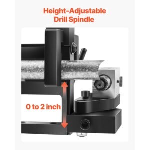 pipe tube notcher, 1/2 to 3 inch tubing notcher with 0 to 50° adjustable angle, pipe and tube notching tool for repair shops, home projects, metalworking