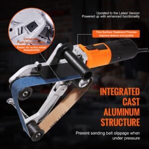 pipe tube polisher sander, 1000w pipe belt sander with 6 variable speeds 1100 3200rpm, professional belt sander grinding machine with 50pcs sanding belts for burnishing finishing rust removal