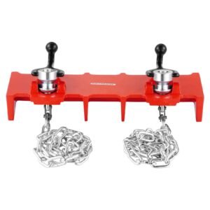pipe welding vise, 1/2" to 8" pipe welding clamp with dual chains & crank handles, heavy duty cast iron welding vise for a variety of pipes
