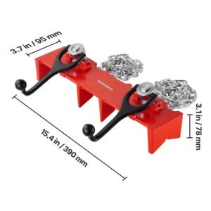 Pipe Welding Vise, 1/2" to 8" Pipe Welding Clamp with Dual Chains & Crank Handles, Heavy-Duty Cast Iron Welding Vise for a Variety of Pipes