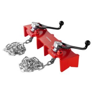 pipe welding vise, 1/2" to 8" pipe welding clamp with dual chains & crank handles, heavy duty cast iron welding vise for a variety of pipes