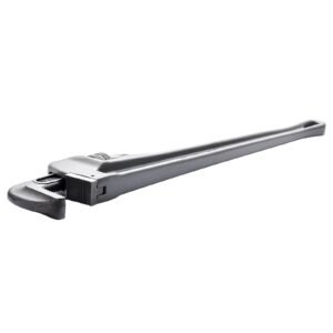 pipe wrench, 24" aluminum straight pipe wrench, adjustable plumbing wrench, with high strength jaw and ergonomic handle, easy to carry, hangable design, for water pipes, automotive repairs