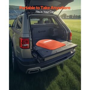 pitching mound, portable baseball game mound, 42 in indoor outdoor pitching practice and training equipment, one piece softball pitching aids with antifade turf and pitching rubber