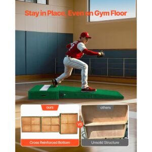 pitching mound, portable baseball pitcher's mound, 77 in iindoor outdoor pitching practice and training equipment, softball pitching aids with antifade turf, pitching rubber, carry handles