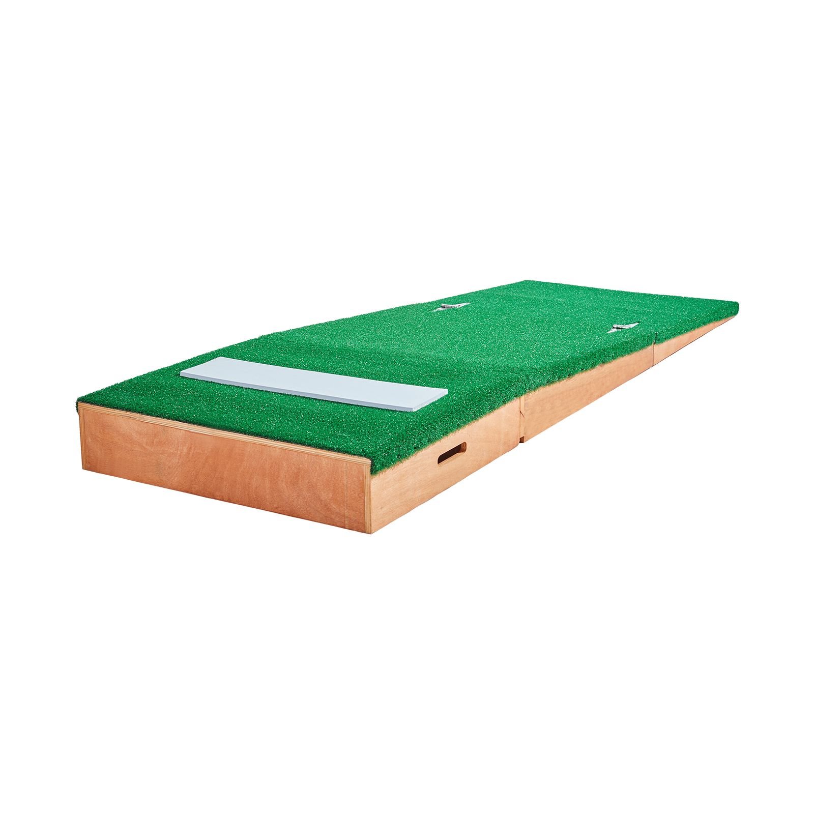 pitching mound, portable baseball pitcher's mound, 85 in indoor outdoor pitching practice and training equipment, softball pitching aids with antifade turf, pitching rubber, adjustable base