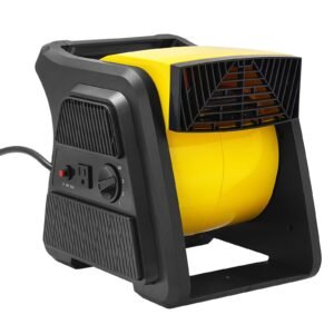 pivoting utility fan, 600 cfm high velocity floor blower for drying, cooling, ventilating, exhausting, 300° blowing angle air mover, portable carpet dryer fan for home, work shop