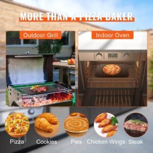 pizza steel, 16" x 14.5" x 1/4" pizza steel plate for oven, pre seasoned carbon steel pizza baking stone with 20x higher conductivity, heavy duty pizza pan for outdoor grill, indoor oven