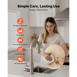 pizza stone, 15 in round pizza stone, 0.67 in large cordierite baking stone with metal peel, scrape, 1450fahrenheit heat resistant cooking stones, for kitchen oven, baking pizzas, bbq grilling