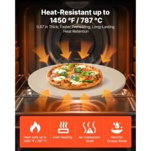 pizza stone 16 in round pizza stone 067 thick extra large baking stone with rack stand 1450 fahrenheit heat resistant cooking stones for kitchen oven baking pizzas bbq grill 2.jpg
