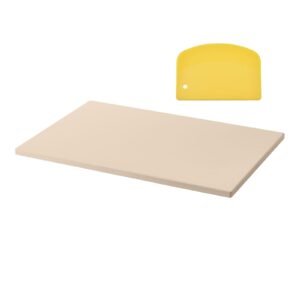 Pizza Stone, 20 x 14 x 0.67 in Rectangular Pizza Stone, Extra Large Baking-Stone with Scraper, 1450Fahrenheit Heat-Resistant Cordierite, for Oven, BBQ Griller, Baking Bread & Pizza