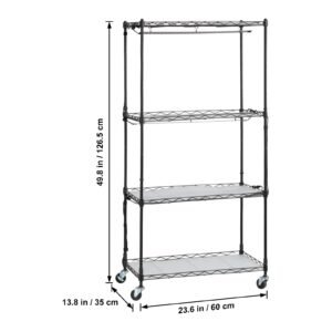 plant stand with grow light, 4 tier plant shelf with 45w full spectrum grow light, 3 mode plant light with timer and wheel for seed starting, metal grow light shelf for indoor plants